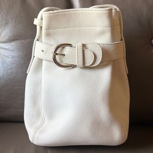 Vintage Coach White SoHo Belted Tote Bag 4156